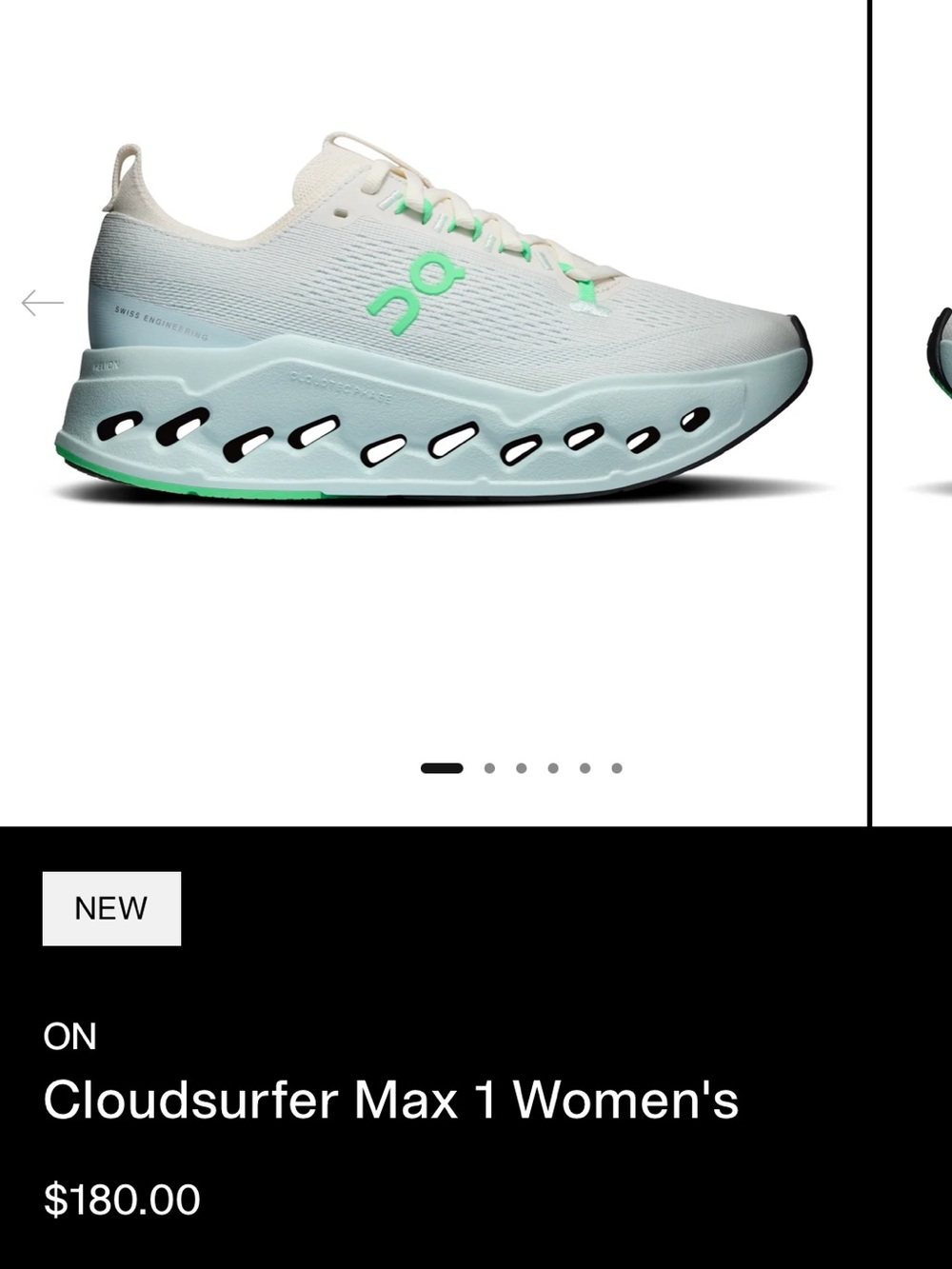 On Running Women's Sneakers in Mint Green and White